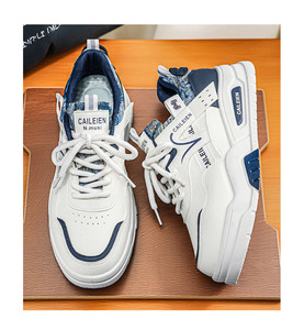Baskets blanches pour hommes, chaussures à plateforme épaisse, respirantes, nouvelles chaussures de skate décontractées pour le printemps, chaussures tendance - Product Image 5