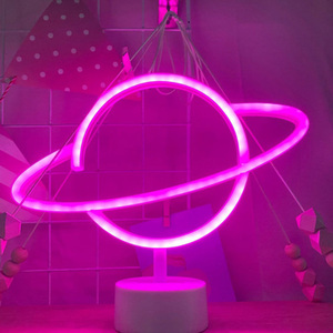 <span class=keywords><strong>Lampe</strong></span> néon LED en forme de planètes, applique murale, luminaire décoratif idéal pour une chambre à coucher - Product Image 3