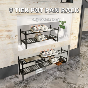 Double Tier Metal <b>Shoe</b> Rack Storage <b>Holder</b> Minimalist Design Durable Standing Type for Living Room Use - Product Image 2