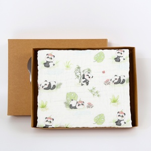 <span class=keywords><strong>Serviette</strong></span> de bain pour bébé, six couches, écologique, en gaze de coton pur, carrée, absorbante, 110x110CM, motif Panda, en coton pour enfants - Product Image 3