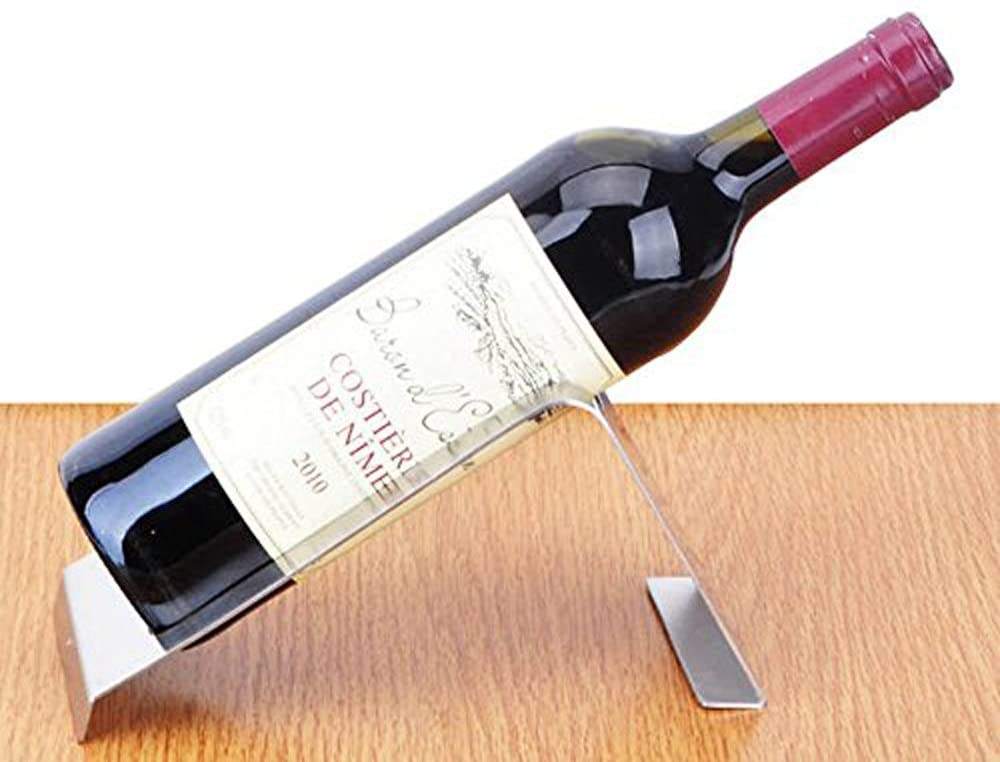 Stainless Steel Table Wine Rack Single Wine Bottle Holder Display Rack for  Restaurant