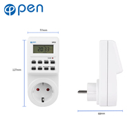 OP03 interrupteur de minuterie de cuisine prise de courant 12/24 heures cyclique Programmable prise de synchronisation réglage numérique EU /UK /AU /US/ BR /FR