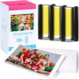 Compatible avec l'encre et le papier <span class=keywords><strong>Canon</strong></span> <span class=keywords><strong>Selphy</strong></span> CP1500 CP1300, 4x6 pouces KP-108IN 3 encre + 108 feuilles de papier photo - Product Image 1