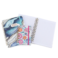 Carnet à spirales de haute qualité avec couverture rigide, estampage à chaud doré, logo personnalisé, format A4, vente en gros, journal pour étudiants