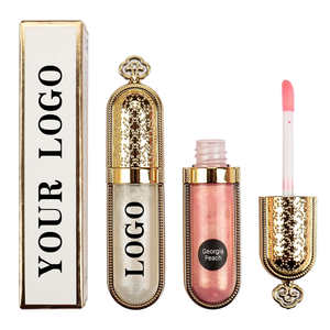 2024 nouvelle mode luxe doré brillant à lèvres haute brillance paillettes mat liquide rouge à lèvres - Product Image 4