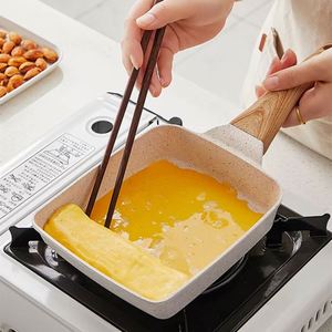 Poêle à frire carrée antiadhésive épaisse pour omelette, rouleau d'œufs, steak, petit-déjeuner, ustensiles de cuisine - Product Image 4