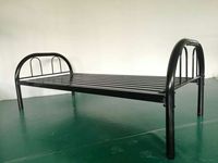 Vente directe d'usine - Lit simple en métal pour la maison, l'hôtel, l'école, le dortoir, meubles de chambre à coucher, cadre de lit en acier
