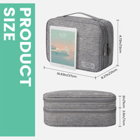Sac de rangement portable à fermeture éclair pour accessoires numériques, étui de rangement pour câbles USB, sac pour accessoires électroniques multifonctionnels