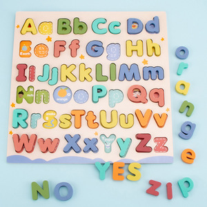Puzzles en bois alphabet <span class=keywords><strong>ABC</strong></span> 2023 pour les tout-petits de 3 à 5 ans, jouets éducatifs d'apprentissage des lettres pour la maternelle - Product Image 4