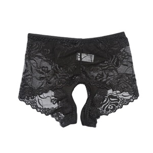 Sexy Lace Open Crotch Panties For Women Transparent Mesh Plus Size Couple Underwear Nylon Material - Product Image 5