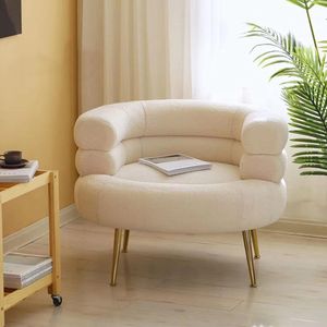 Cómodas sillas de lectura para sala de estar, dormitorio, silla de acento moderno, sillón de terciopelo suave con patas de metal dorado - Product Image 2