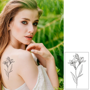 Waterproof Juice Temporary Tattoo <b>Sticker</b> Long Lasting Semi Permanent Body Art Decal for Women Party Professional Use - Product Image 2