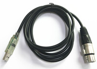 Adaptador de interfaz USB a DMX, convertidor RS485, serie, 3 pines, XLR, LED, DMX512, Software Freestyler, PC a Control de escenario, Cable atenuador