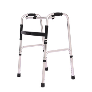 Stainless Steel <b>Walker</b> With Seat And Wheels For <b>Elderly</b> And Disabled Mobility Aid Lightweight Foldable Support Frame - Product Image 2
