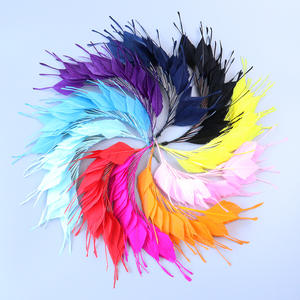 Spock Goose Feather Cut Hart Big Floating Wire Flower Corsage Kopfschmuck Peacock Silk Flower Kleidung Anhänger Diy Crafts - Product Image 1