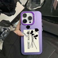 Coque de téléphone portable INS Simple Flowers Silver pour iPhone 16 Plus 15 Pro Max 14 13 12 11 IMD Transparente Antichoc