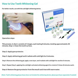 Kit Professionale per Sbiancamento Dentale con Luce LED, Gel Senza Perossido Compatibile, Trattamento di 30 Minuti, Risultati Visibili - HONRY CL02 - Product Image 5