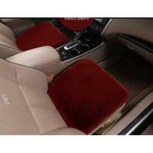 Cojín de Asiento Rojo Terciopelo de una Sola Pieza para Mayor Comodidad en el Interior del Automóvil - Product Image 1
