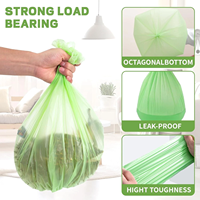 Bolsas Biodegradables y Compostables para Restos de Comida de 5 Galones/20 Litros, Extra Resistentes, 0.78 Milésimas de Pulgada de Grosor, para Cocina