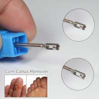 Perceuse de pédicure en acier inoxydable Clavus dissolvant de maïs coupe-cuticules médical perceuse de pédicure fraise rotative outils de soin des pieds