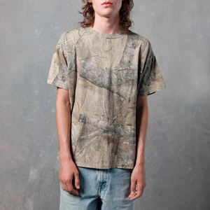 Custom Streetwear Screen Print Dtg Oversized Cropped Boxy Fit Cotton 100% Cotton Real Tree Camo Camouflage Tee <strong>T</strong> <strong>Shirt</strong> <strong>Shirts</strong> - Product Image 3