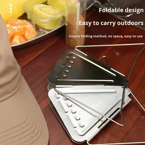 कॉफी ड्रिप स्टैंड आउटडोर कैंपिंग स्टैंड स्टेनलेस स्टील तह फनल फिल्टर कप चीन - Product Image 1