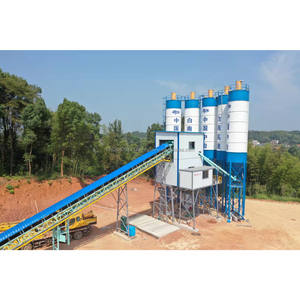 Sunny Brand Construction <strong>Concrete</strong> Batching Plant Hzs180 with 4 Units Aggregate Storage Hoppers <strong>JS3000</strong> <strong>Mixer</strong> Electric Powered - Product Image 5