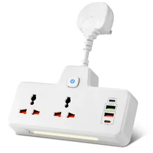 BKL-29 Universal Outlets Power Strip Tower 2 Outlet Wall Electric Plug 3.1A 2USB+2C port Power Cube Power socket