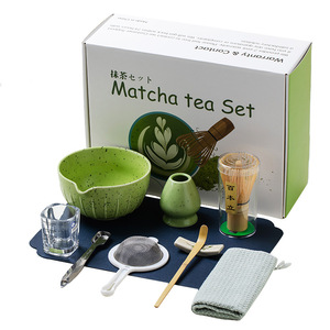 BAMBUS özelleştirilmiş Matcha seti kutusu japon Matcha çay seti 10 adet çırpma kase kepçe ile - Product Image 2
