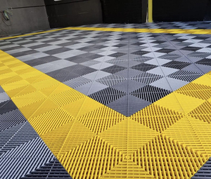 40x40x1.8 Anti Slip PP Plastic <strong>Interlocking</strong> Car Wash Drain Garage <strong>Floor</strong> Tile for Carwash Garage Flooring Grating <strong>Mat</strong> - Product Image 3