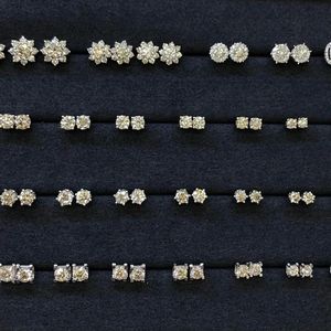 Xinfly <b>Fine</b> Jewelry 18k Gold 0.10ct-1.20ct H VS Natural Diamond <b>Stud</b> <b>Earrings</b> - Product Image 2