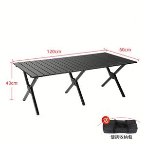 Table de barbecue pliable en acier au carbone pour le camping, le pique-nique, portable, pour l'extérieur - Product Image 1