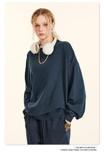 Sudadera con Capucha Oversize de Algodón Grueso Cómodo para Uso Diario de Primavera, con Bordado 3D en Relieve, Personalizada con DTG Direct Garment, Lavado Vintage - Product Image 5