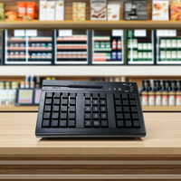 Teclado USB Programable Mini KB50MS/D con Lector de Tarjetas Magnéticas Profesional para Caja Registradora POS