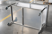 Table de travail pour boulangerie-pâtisserie, table en acier inoxydable à bord arrondi avec dosseret et étagère inférieure pour le roulage de la pâte