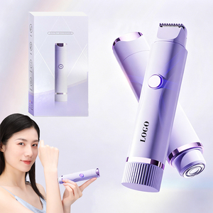 เครื่องกำจัดขนแบบสองหัว 2-in-1 รุ่น 0728 กันน้ำ ใช้กับบริเวณบิกินี่ ชาร์จแบบ Type-C พกพาสะดวกสำหรับผู้หญิง - Product Image 1