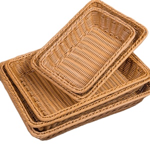 Cesta De Exibição De Supermercado Cheap Mão Tecido Cozinha Armazenamento Container Store Frutas e Vegetais Rattan Display Basket - Product Image 2