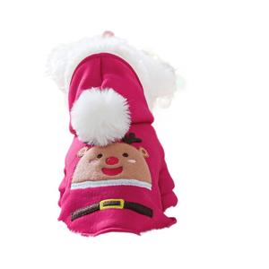الحيوانات الأليفة دائرة الكرتون طباعة الكرتون الصوفي الصغيرة متوسطة الحجم الكلب الشتاء عيد الميلاد هوديس الملابس بالجملة - Product Image 5