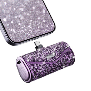 Power Bank Portatile Mini con Ricarica Rapida 22.5W, Accessori per Telefoni Cellulari con Design Diamantato Lucido - Product Image 1