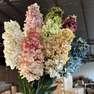 高品质大绣球花油画风格人造丝白色绣球花活动装饰 - Product Image 4