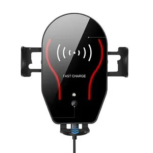 รถผู้ถือโทรศัพท์มือถือ Charger ไร้สาย,Auto Wireless Car Charger USB C Wireless Charger