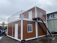 Maison Conteneur Préfabriquée à Montage Facile, Modulaire Moderne et Économique, Kit Portable, Logement Mobile pour Travailleurs