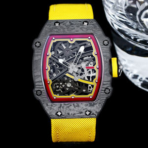 Nouvelle montre automatique squelette de luxe haut de gamme pour homme, boîtier rouge et noir, matériau composite léger, montre sport, montre haut de gamme - Product Image 3