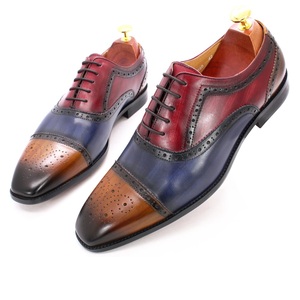 <span class=keywords><strong>Scarpe</strong></span> Oxford da <span class=keywords><strong>Uomo</strong></span> in Vera Pelle Fatte a Mano, Altre <span class=keywords><strong>Scarpe</strong></span> Formali Trendy per <span class=keywords><strong>Uomo</strong></span>, Nuova Moda 2021, Colori Misti - Product Image 2