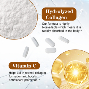 OEM ODM คอลลาเจนแบบเม็ด เสริมด้วยวิตามินซี สารสำคัญที่ช่วยเสริมสร้างสุขภาพ ชะลอวัย บำรุงผม ผิว และเล็บ - Product Image 5