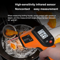 Pyromètre laser infrarouge portatif industriel 400 ℃   Thermomètre numérique à infrarouge pour l'industrie et la cuisine