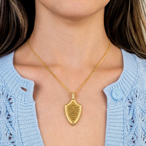 Collana in Acciaio Inossidabile con Ayatul Kursi e Zirconi, Calligrafia Araba Al Halim, Protezione e <span class=keywords><strong>Preghiera</strong></span> - Product Image 1