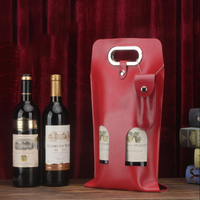 RTS PU étui en cuir bière vin bouteille sac isotherme avec ouvre-bouteille couverture sac extérieur sacs à main Logo personnalisé