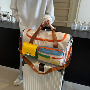 Nouveau sac de voyage portable tendance, sac de sport décontracté créatif à bandoulière avec compartiment à chaussures séparé pour les courts séjours en extérieur - Product Image 5