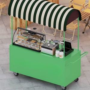 Chariot à bonbons de haute qualité, chariot de bar, chariot à glaces mobile avec petit congélateur pour la restauration rapide et les collations, usage commercial - Product Image 4